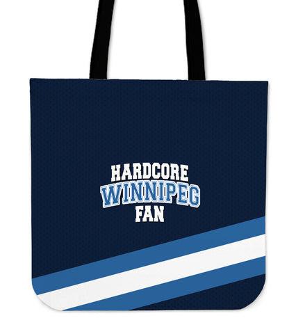 Hardcore Winnipeg Fan Hockey Tote Bag